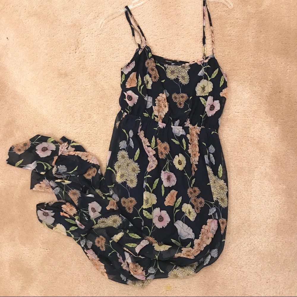 Floral Navy Maxi Dress